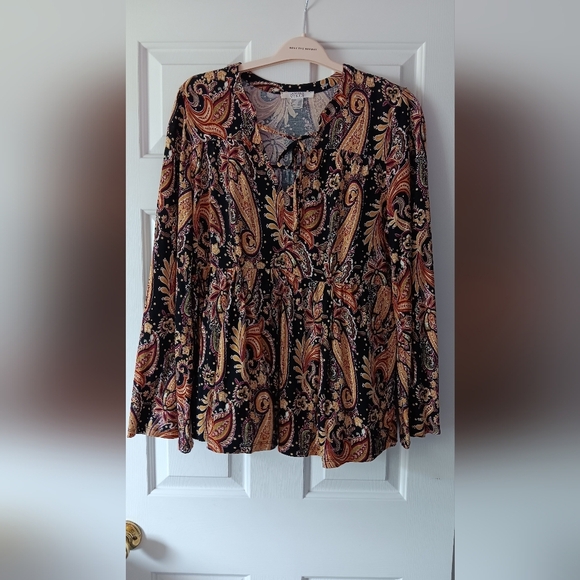 Lascana Venus Boho Paisley 100% Viscose Top Great Condition L - Picture 1 of 6